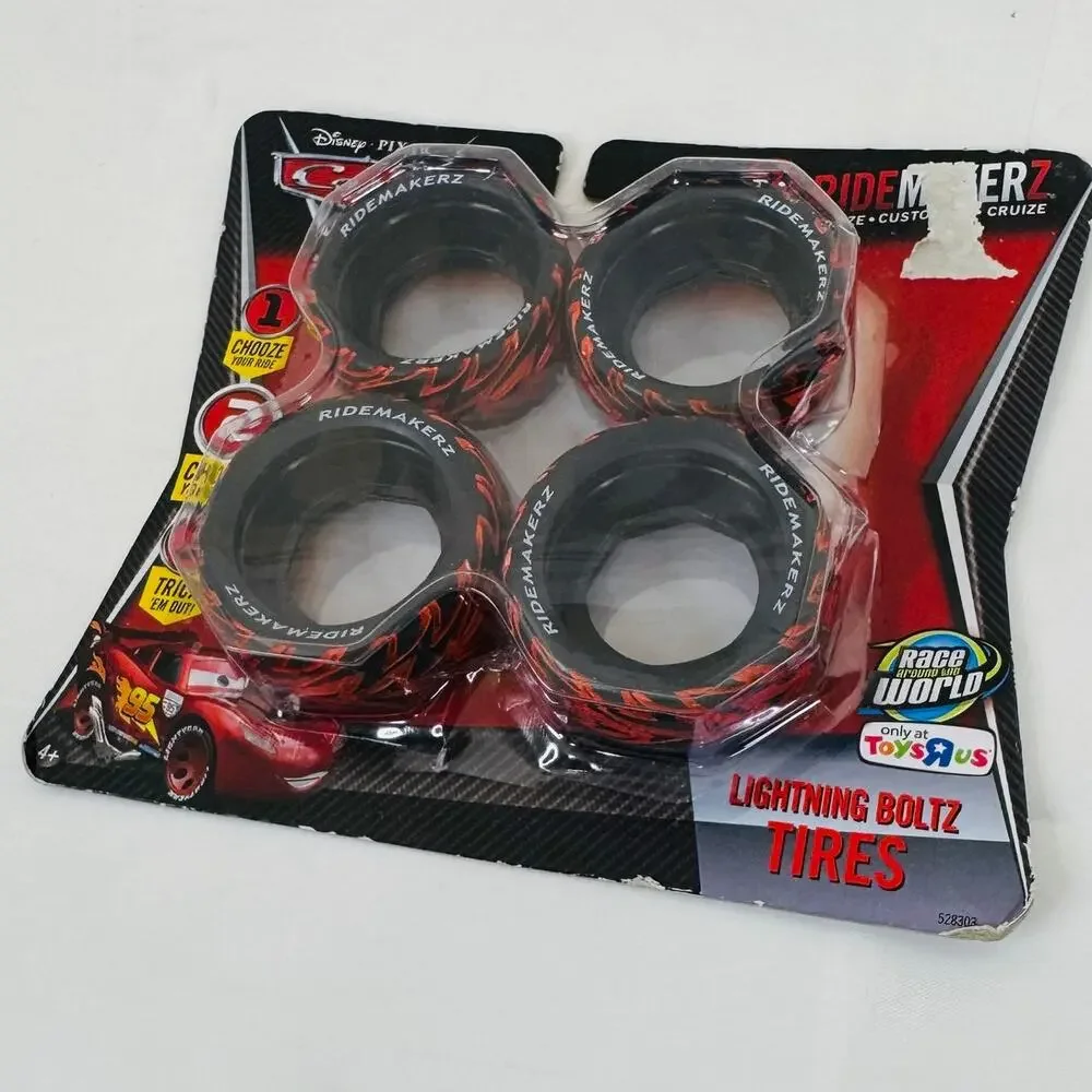 2011 Disney Pixar Cars 2 Ridemakerz‎ RC Lightning Boltz Car Tires - Set of 4